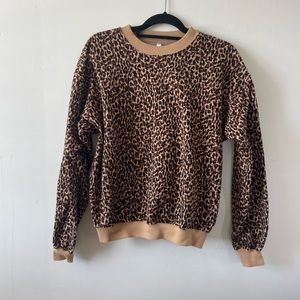 Fabletics Cheetah Print Sweatshrit